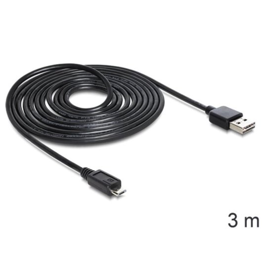 Cable USB 2.0 DeLOCK EASY-USB 2.0-A 3 m Negro