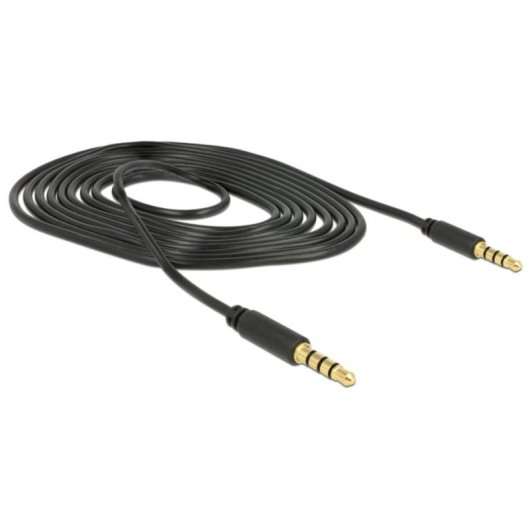 Cabo audio DeLOCK 3,5mm macho a 3,5mm macho 2 m Preto