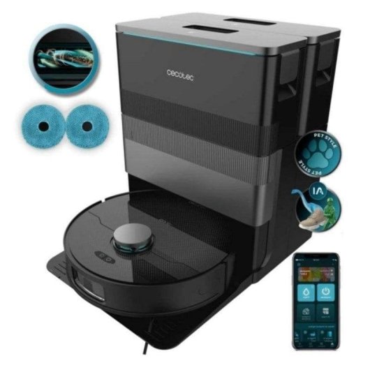 Pack Cecotec Conga X70 Robot Aspirador con Autovaciado + Ritualcare Air Lisse 2 en 1 Plancha de Pelo