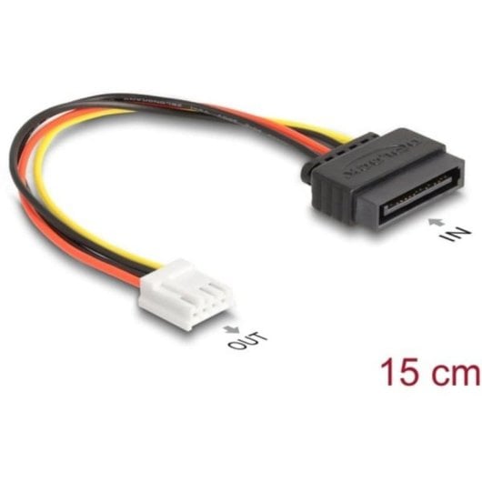 Cavo di alimentazione DeLOCK SATA 15 pin a Floppy 4 pin 15 cm