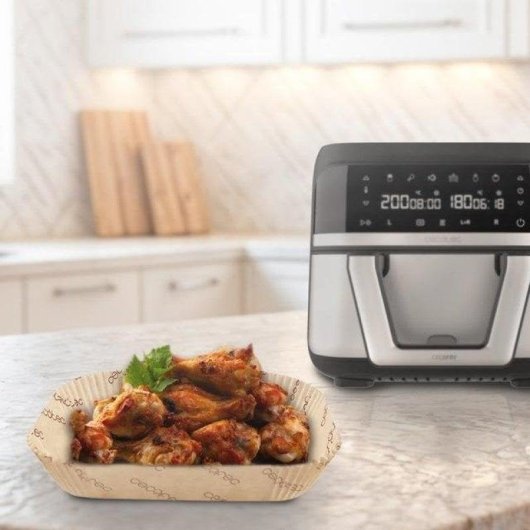 Origial FRYFIT 10L DUAL WIFI Freidora de Aire 10L Dual Wi-Fi 2800W Inox + 150 Papeles