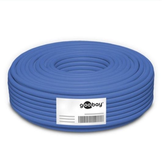 Cable de red Goobay 96092 Cat6a 50 m U/UTP Azul