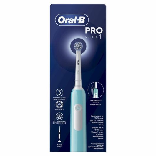 Oszillierende Zahnbürste Braun Oral-B Pro 1 Sensitive Clean 3 Modi 1 Bürstenkopf Drucksensor Timer