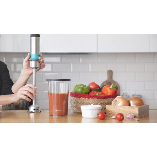 Cecotec Cremmaet Compact 1,1L Cafetera Superautomática + Power TitanBlack 1200 XL Batidora de Mano