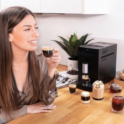 Cecotec Cremmaet Compact 1,1L Cafetera Superautomática + Power TitanBlack 1200 XL Batidora de Mano