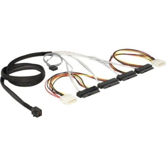 Cable DeLOCK 83390 Mini SAS HD a SAS 0,5 m Macho/Hembra Multicolor