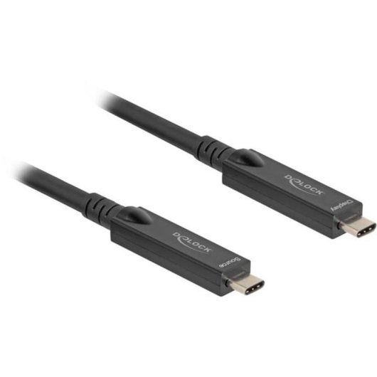 Cavo USB-C ottico attivo DeLOCK 84256 8 m USB 3.2 Gen 2 10 Gbit/s Nero