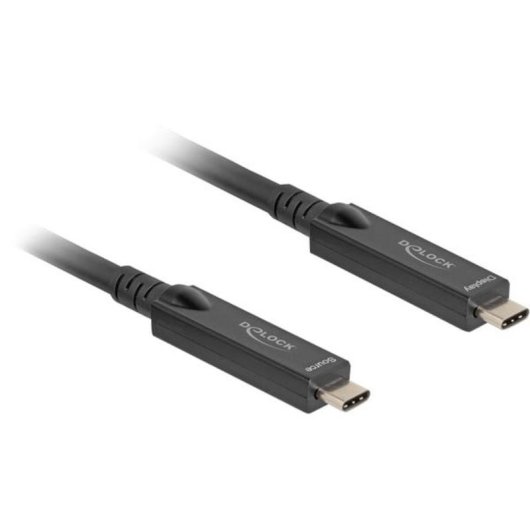 Cavo USB-C Ottico Attivo DeLOCK 84257 10 m USB 3.2 Gen 2 10 Gbit/s Nero