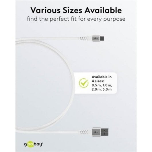 Cable USB Goobay 74530 1 m USB-C a USB-A USB 2.0 Blanco
