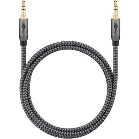 Audiokabel Goobay 65275 3,5mm TRS Stecker zu Stecker 3 m grau silber