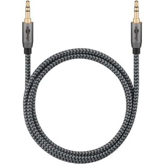 Audiokabel Goobay 65275 3,5mm TRS Stecker zu Stecker 3 m grau silber