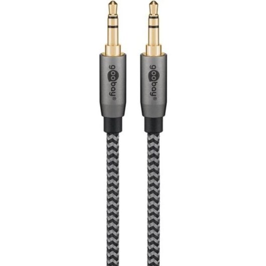 Audiokabel Goobay 65275 3,5mm TRS Stecker zu Stecker 3 m grau silber