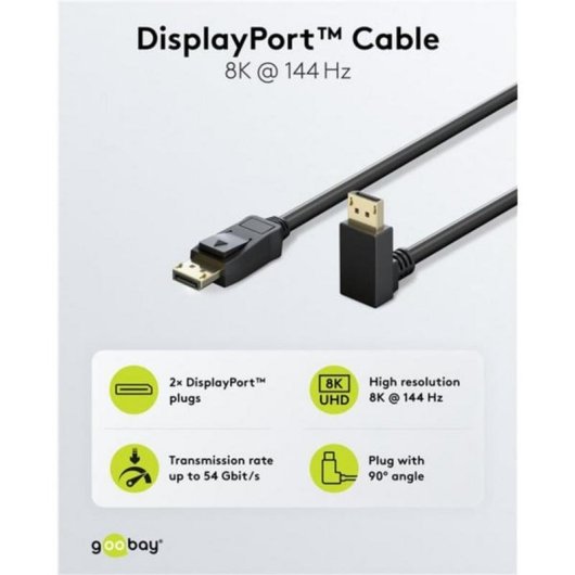 Cavo DisplayPort Goobay 77128 5 m DisplayPort 2.1 8K 144 Hz