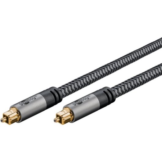 Cabo Toslink Goobay 65304 1 m Preto/Prateado