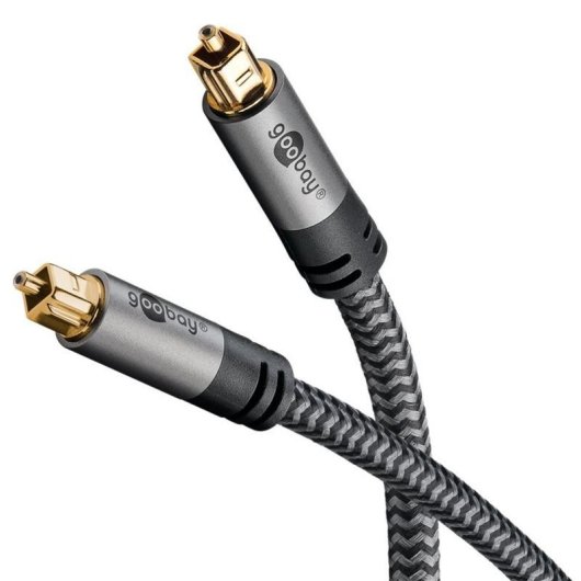 Cabo Toslink Goobay 65304 1 m Preto/Prateado