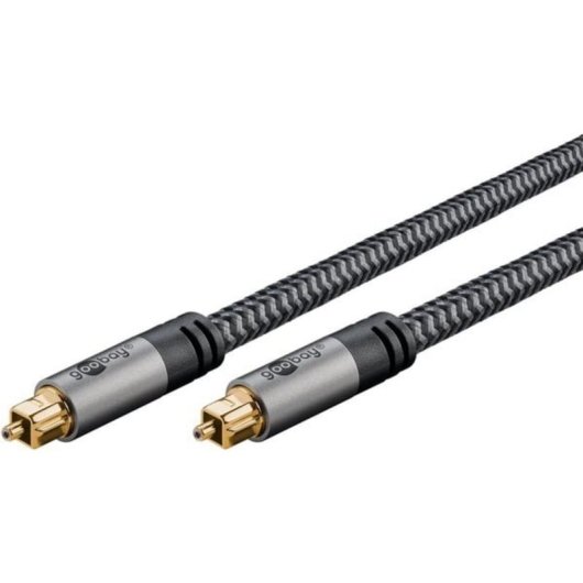 Cabo Toslink Goobay 65304 1 m Preto/Prateado