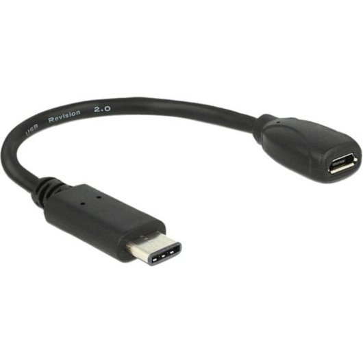 Adaptador USB-C a Micro-USB Delock 65578 0,15 m USB 2.0 Negro