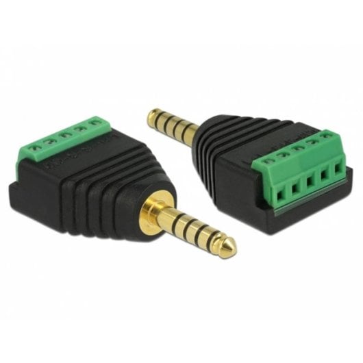 Adattatore DeLOCK 4.4 mm a blocco di terminali nero/verde