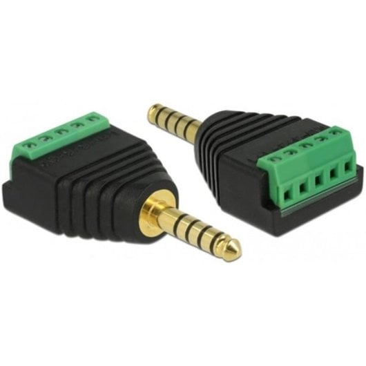 Adattatore DeLOCK 4.4 mm a blocco di terminali nero/verde