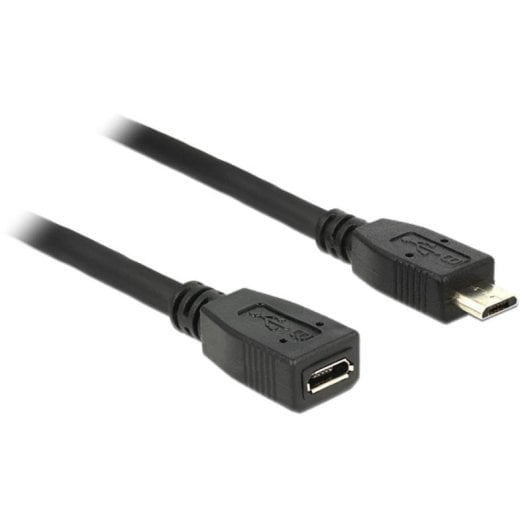 Cavo estensione USB 2.0 Micro-USB B DeLOCK 0,5 m Nero