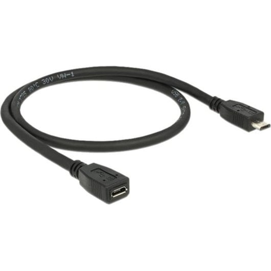 Cavo estensione USB 2.0 Micro-USB B DeLOCK 0,5 m Nero