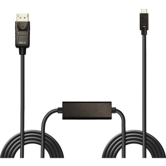 Cable adaptateur USB Type C à DisplayPort 10 m noir Lindy