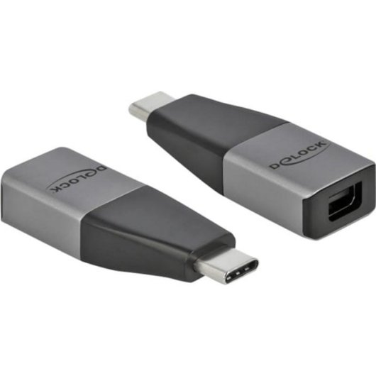 Adaptador USB-C a Mini DisplayPort DeLOCK 4K 60 Hz Gris