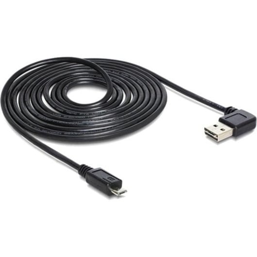 Cable USB 2.0 DeLOCK 3 m Macho a Micro-USB B Negro