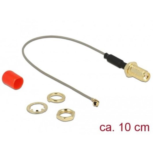 Cable coaxial DeLOCK 89832 10 cm SMA a U.FL Gris