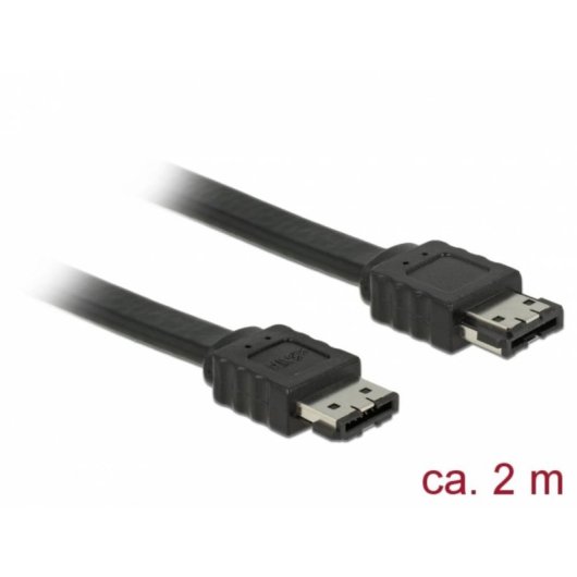 Cabo eSATA DeLOCK 2 m SATA II Preto Macho/Macho