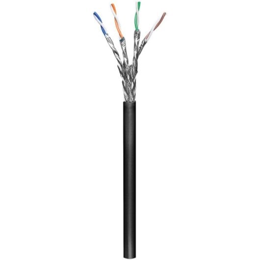 Cable de red exterior Goobay Cat7 S/FTP 305 m Negro