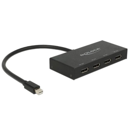 Divisor DisplayPort DeLOCK 1x miniDP a 4x DP 4K