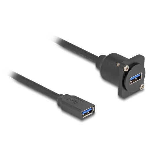 Cabo USB Delock Fêmea a Fêmea 5 Gbps 20 cm Preto