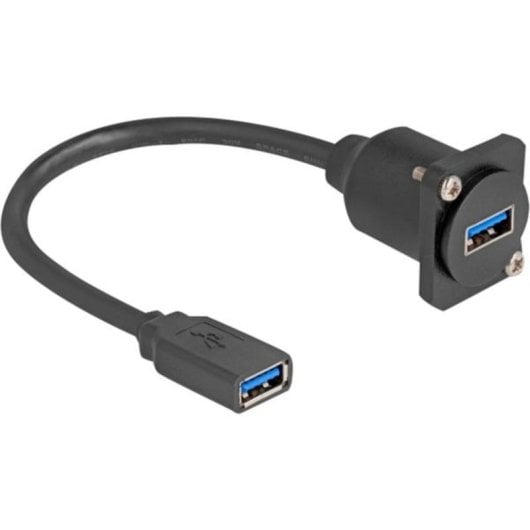 Cabo USB Delock Fêmea a Fêmea 5 Gbps 20 cm Preto