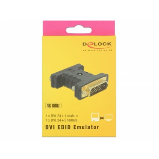 Cambiador de género para cables DeLOCK 63313 DVI 24+1 a DVI 24+5 Negro