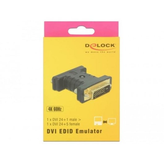 Cambiador de género para cables DeLOCK 63313 DVI 24+1 a DVI 24+5 Negro