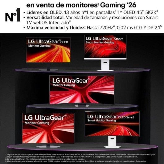Écran PC LG UltraGear 39GX950B-B 38,6'' UltraWide 5K2K 165Hz OLED Courbe HDR500 0,03ms