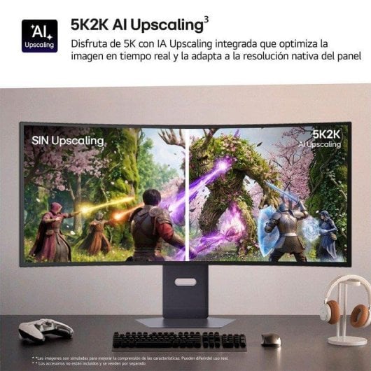 Écran PC LG UltraGear 39GX950B-B 38,6'' UltraWide 5K2K 165Hz OLED Courbe HDR500 0,03ms