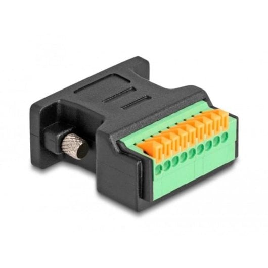 Adaptateur D-Sub 9 femelle à bloc de bornes avec bouton poussoir DeLOCK