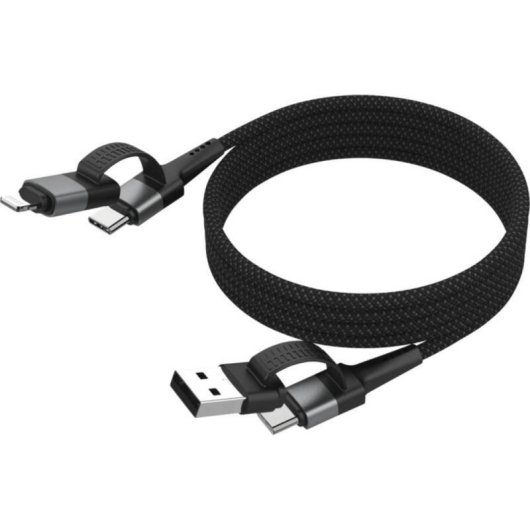 Câble de charge magnétique 4 en 1 Ansmann 1,2 m USB A/USB C et USB C/Lightning