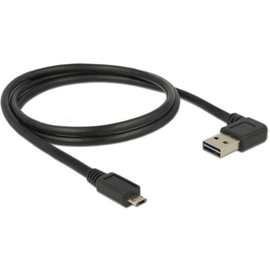 Cabo USB Delock 1 m USB 2.0 A Macho para Micro-USB B Macho Preto