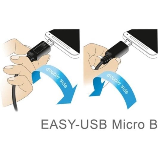 Cabo USB Delock 1 m USB 2.0 A Macho para Micro-USB B Macho Preto