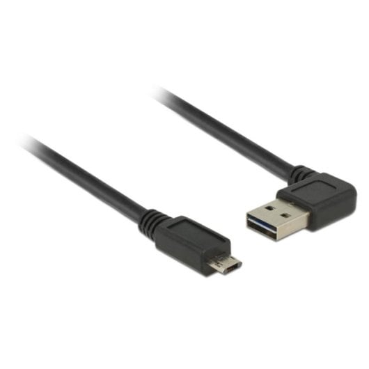 Cavo USB Delock USB 2.0-A a Micro-USB B 0,5 m Nero contatti dorati