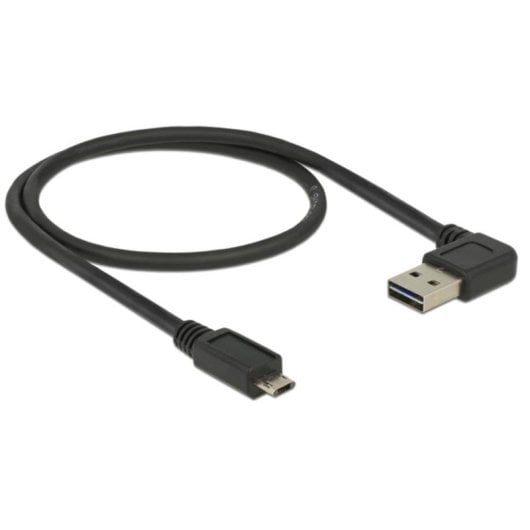 Cavo USB Delock USB 2.0-A a Micro-USB B 0,5 m Nero contatti dorati
