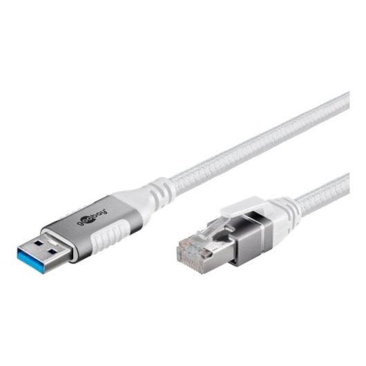 Adattatore di Rete USB-A a RJ-45 Cat6 Goobay 2 m Bianco