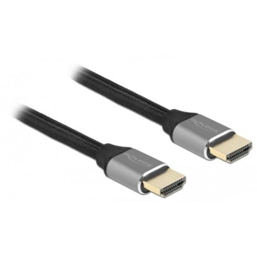 Cable HDMI Delock Ultra Alta Velocidad 48 Gbps 8K 60 Hz 1 m Gris