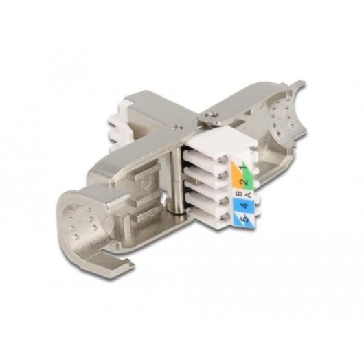 Conector RJ45 DeLOCK Cat.6A STP sin herramientas Plata