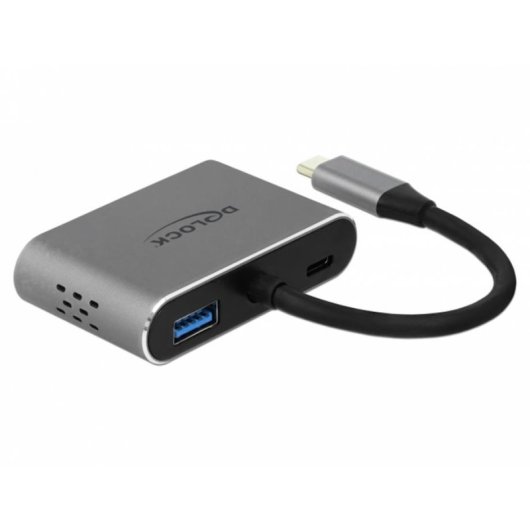 Hub USB-C DeLOCK 64074 com HDMI, VGA e USB Power Delivery 87 W