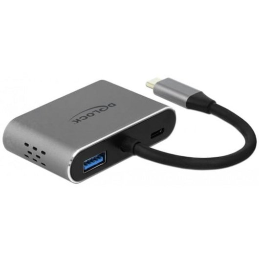 Hub USB-C DeLOCK 64074 com HDMI, VGA e USB Power Delivery 87 W