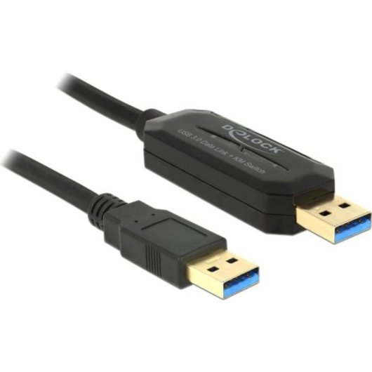 USB-Kabel Delock 1,5 m USB 3.0-A an USB 3.0-A Schwarz